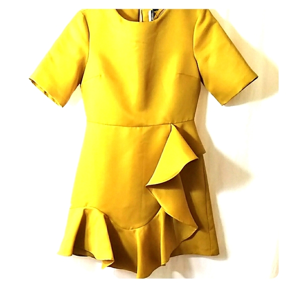 topshop mustard dress